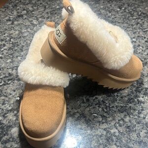 UGG Chestnut Shearling Platform Boots
